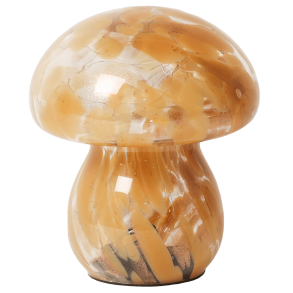 Mushroom lamp in glass, brown