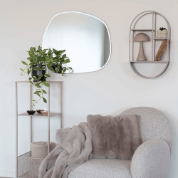 Oval vgghylla, Greige metall