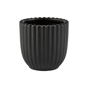 Blumentopf, mattschwarz, klein