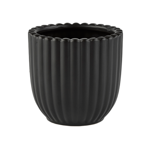 Blumentopf, mattschwarz, mittelgro