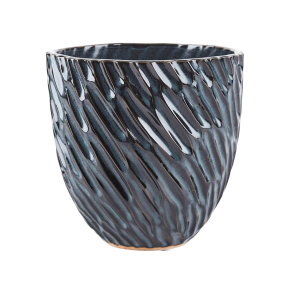 Pflanztopf, dunkelblau, mittelgro