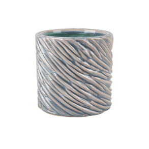 Blumentopf, blaugrau, klein