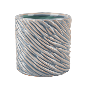 Flower pot, blue-gray, medium