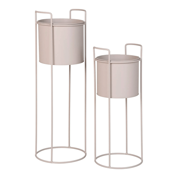 Blomsterpotte stander, sand, st af 2 stk.
