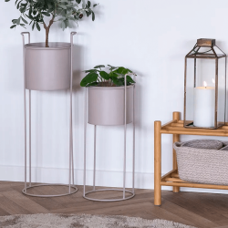 Blumentopfstnder, Sand, 2er-Set.