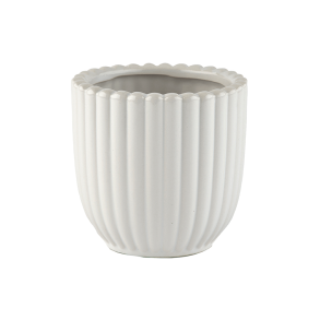 Flower pot, white, small
