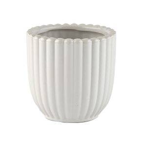 Blumentopf, wei, mittelgro