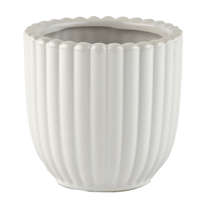 Flower pot, white, large