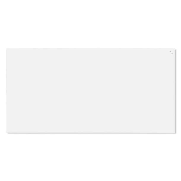 200 x 100 cm. PURE White Magnetisk Glastavle