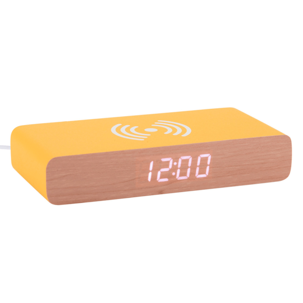 Retro LED Wecker, Gelb