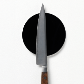 Circle 10 cm. Black glass Super Strong Magnet