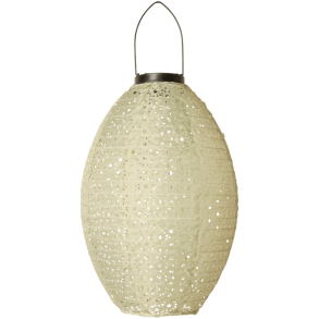 Solar lantern, tall oval, green
