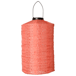 Solar lantern, cylinder, pink