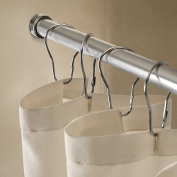 Krom fjederstang til badeforhæng, 125-220 cm