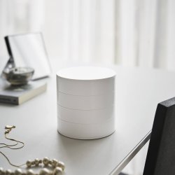 Yamazaki Jewelry Box with 4 Compartments, white