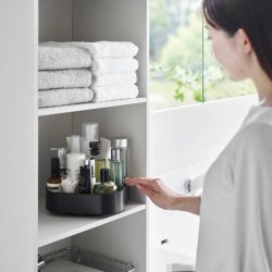 Yamazaki Drehbares Aufbewahrungstablett, schwarz