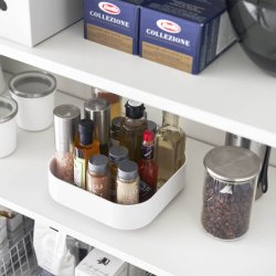 Yamazaki Drehbares Aufbewahrungstablett, wei