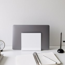 Yamazaki Laptop Stand, vertical, white