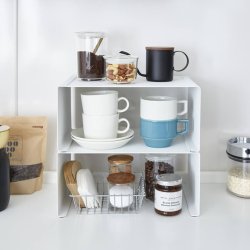 Yamazaki Stackable Kitchen Shelf, white