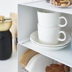 Yamazaki Stackable Kitchen Shelf, white