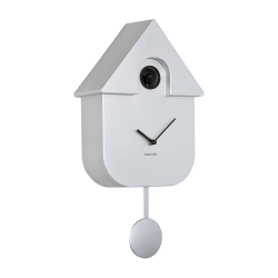 Kuckucksuhr, metallisch silber