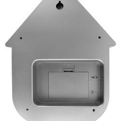 Kuckucksuhr, metallisch silber