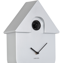 Kuckucksuhr, metallisch silber