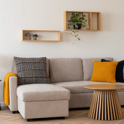 Bambus-Wandregal, 70 x 19,5 cm.