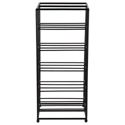 Weinregal, 10 Flaschen, schwarzes Metall