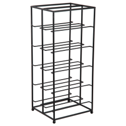 Weinregal, 10 Flaschen, schwarzes Metall