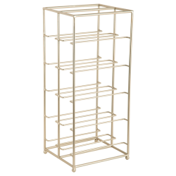 Weinregal, 10 Flaschen, Metall in Goldoptik