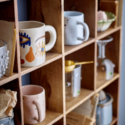 Cup shelf / wall shelf, recycled wood