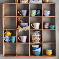 Cup shelf / wall shelf, recycled wood
