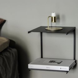 Doppelregal, schwarzes Metall