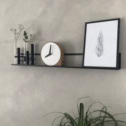 90 cm. Gallery shelf, Black metal