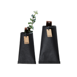 Hngende Tasche, hergestellt aus recyceltem Papier, gro, schwarz