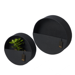 Dekorative Regale, Recyclingpapier, mit schwarzer Zementoberflche, 2 Stck