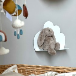 Magnetic Cloud shelf in white metal