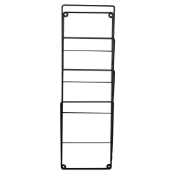 Wandmontierter Zeitschriftenhalter, Schwarzes Metall