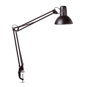 LED-Architektenlampe mit Klemme, Schwarz