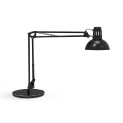 LED-Architektenlampe mit Fu, Schwarz