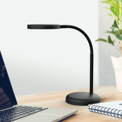 LED Schreibtischlampe mit flexiblem Arm, Schwarz