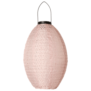 Solar Lantern, Tall Oval, Light Pink
