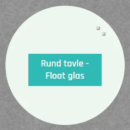 Runde hjørner glastavler PURE - tavledesigner