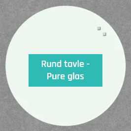 Runde hjørner glastavler PURE - tavledesigner